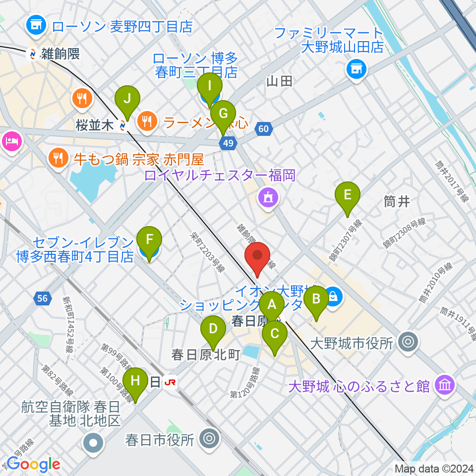 jmc音楽教室周辺のコンビニエンスストア一覧地図