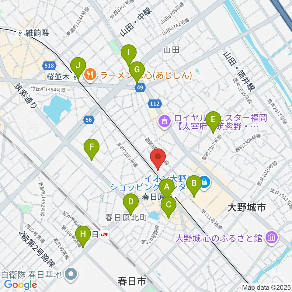 jmc音楽教室周辺のコンビニエンスストア一覧地図