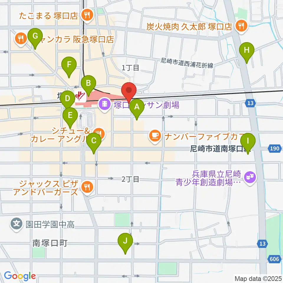 Shineヴォーカル教室周辺のコンビニエンスストア一覧地図