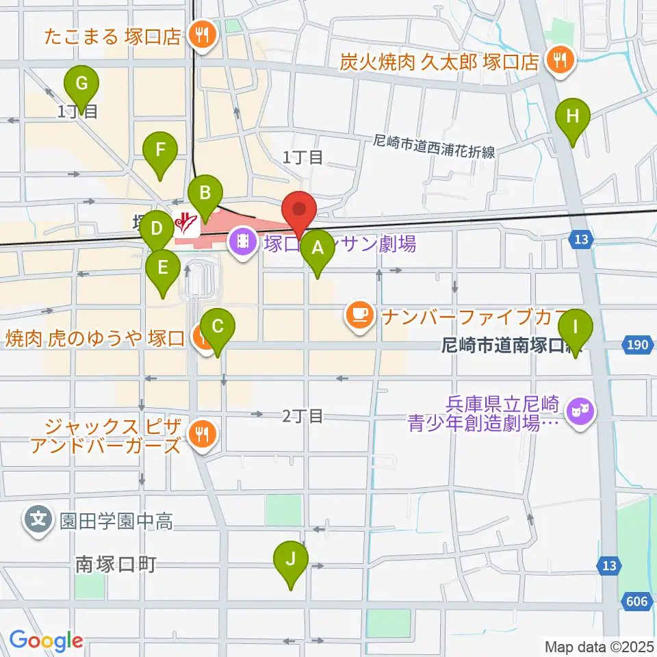 Shineヴォーカル教室周辺のコンビニエンスストア一覧地図