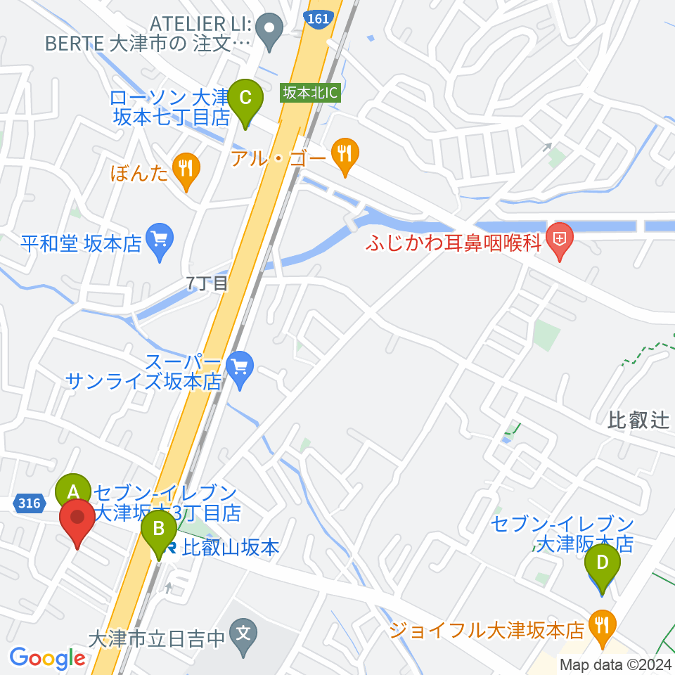 スタジオピッコロ周辺のコンビニエンスストア一覧地図