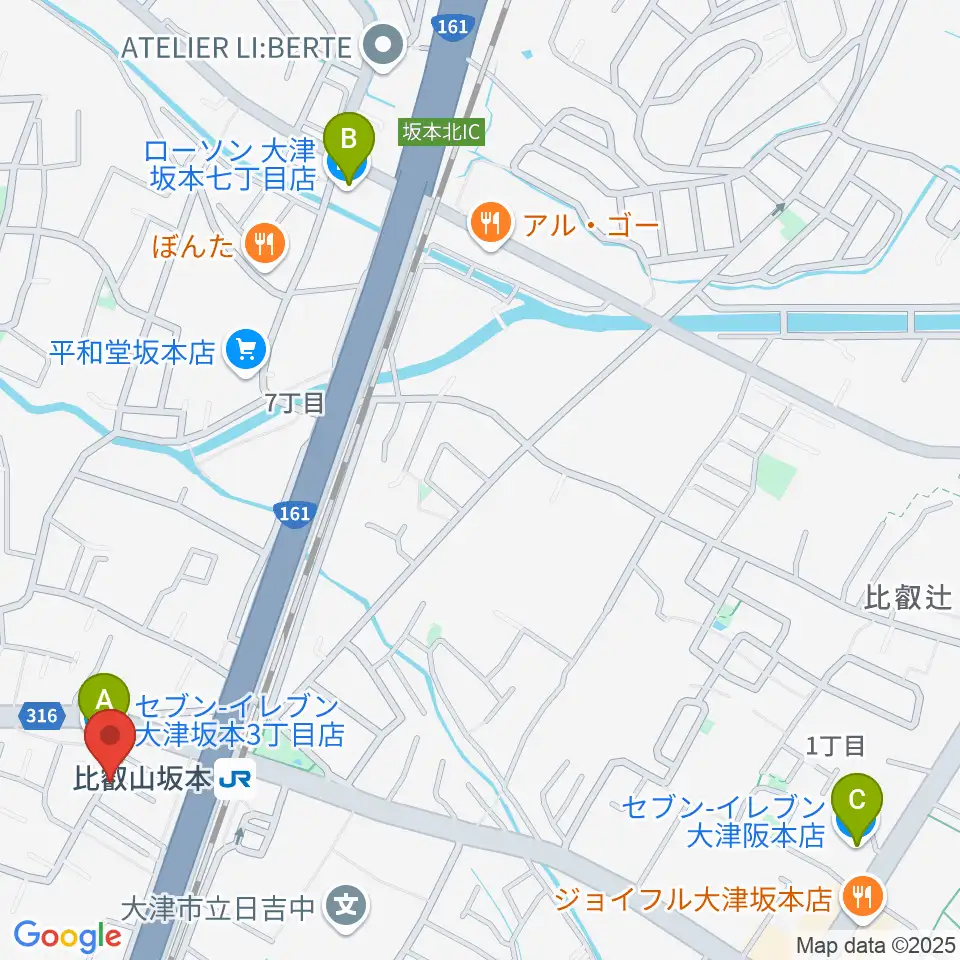 スタジオピッコロ周辺のコンビニエンスストア一覧地図