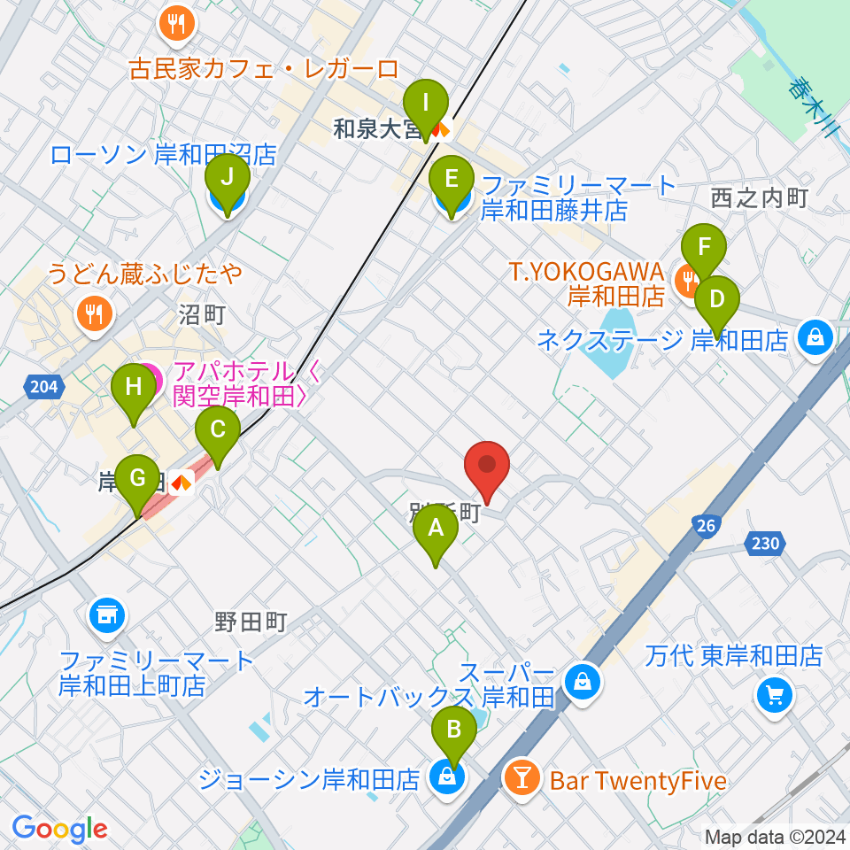 関西音楽院周辺のコンビニエンスストア一覧地図