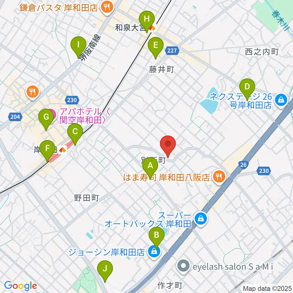 関西音楽院周辺のコンビニエンスストア一覧地図