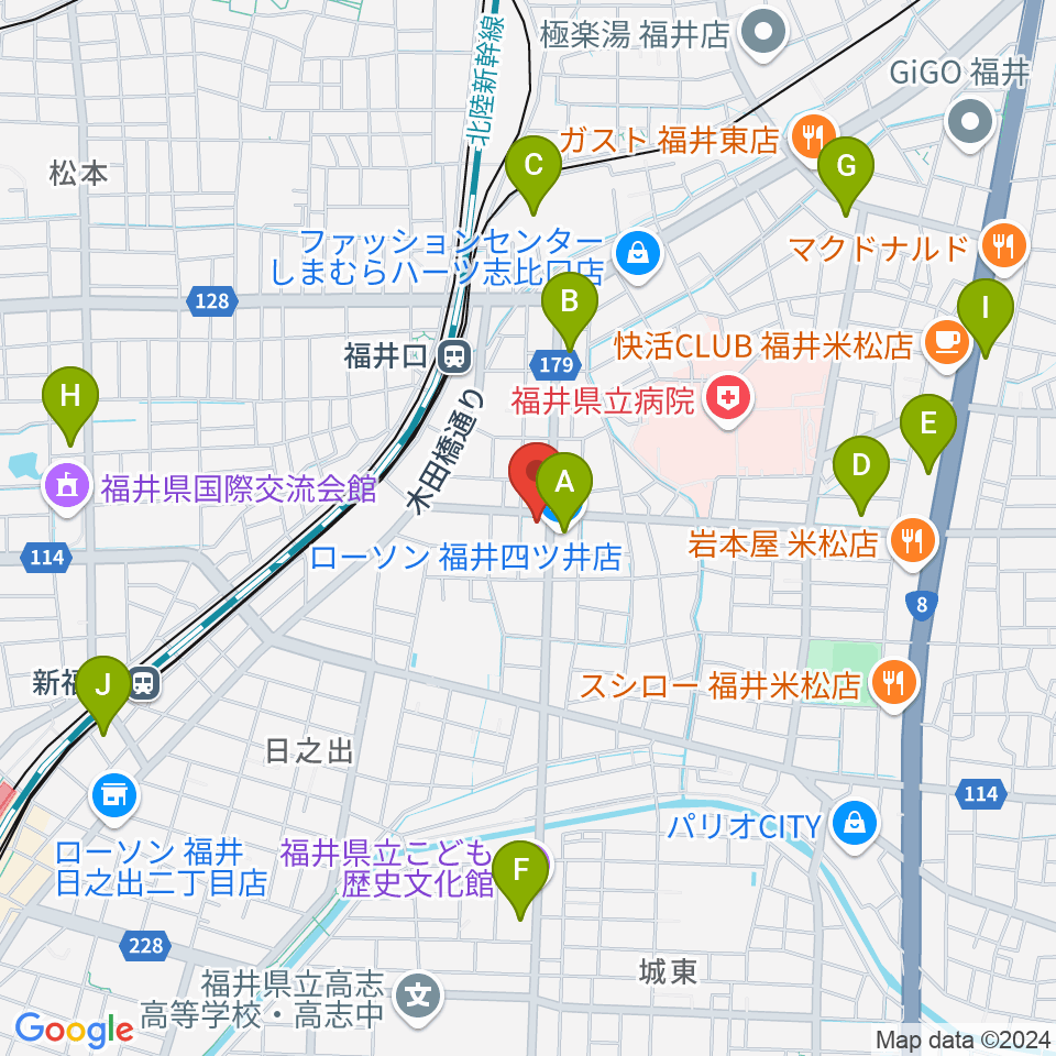 MPCみゅうじかん周辺のコンビニエンスストア一覧地図