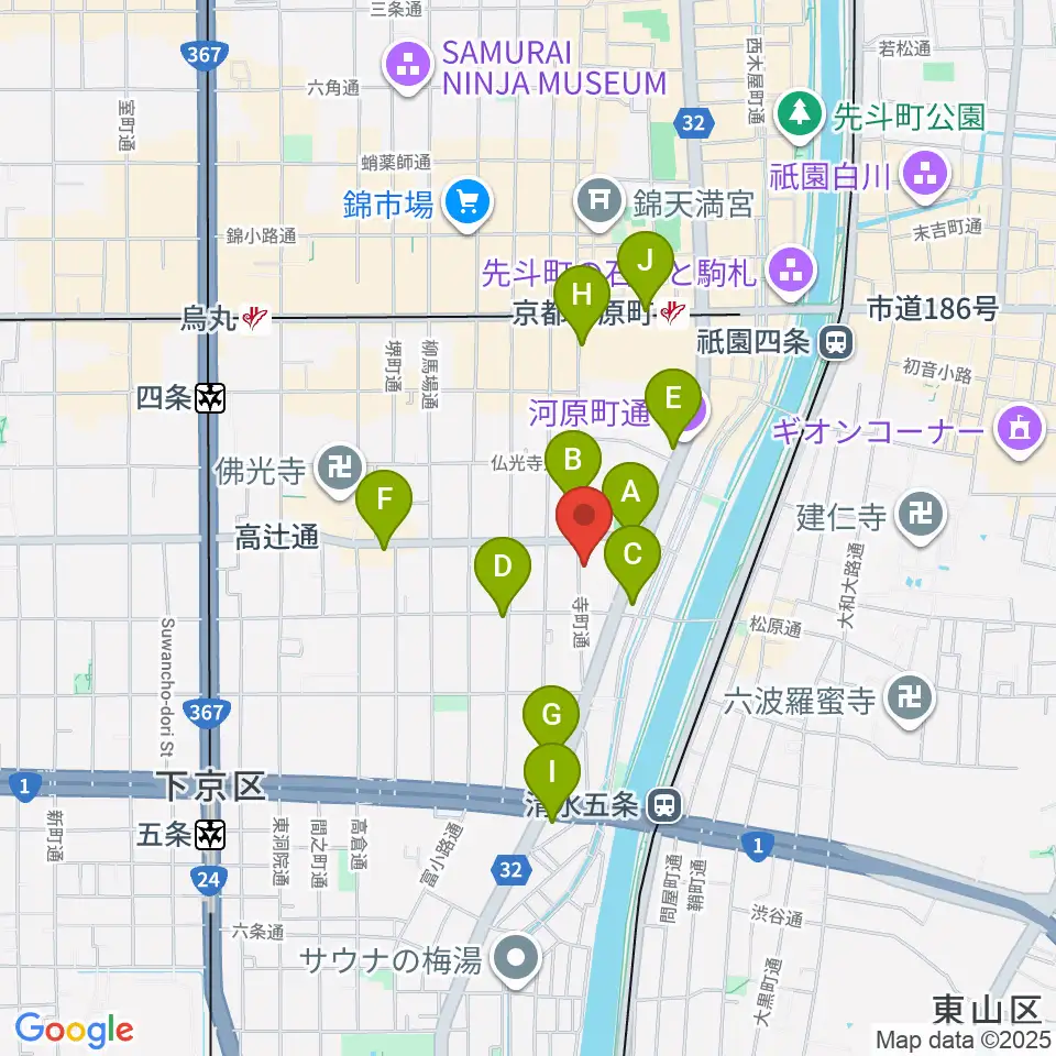 京都メゾピアノ音楽教室周辺のコンビニエンスストア一覧地図