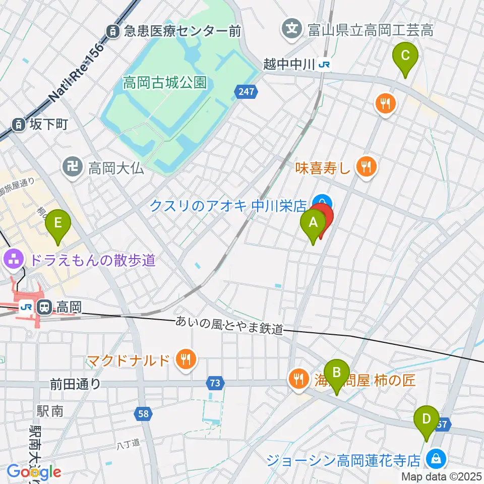 クリス音楽院周辺のコンビニエンスストア一覧地図