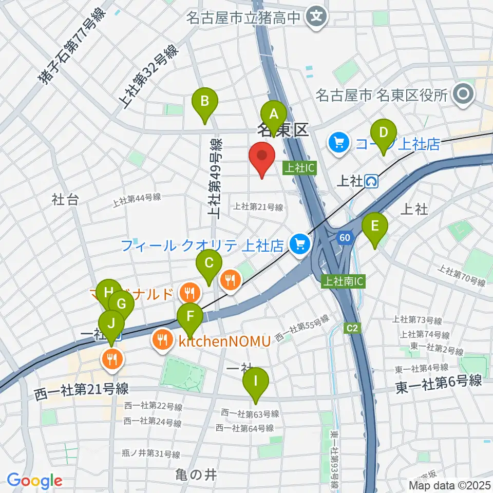 キューミュージックラボ周辺のコンビニエンスストア一覧地図