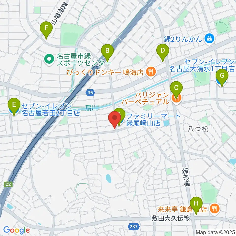 ボイスミュージック周辺のコンビニエンスストア一覧地図