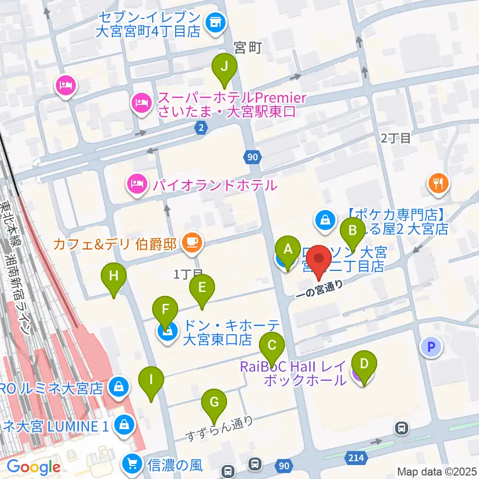 小島ギタースクール周辺のコンビニエンスストア一覧地図