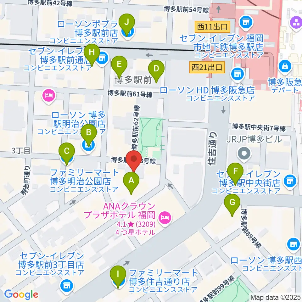 専門学校 九州ビジュアルアーツ周辺のコンビニエンスストア一覧地図