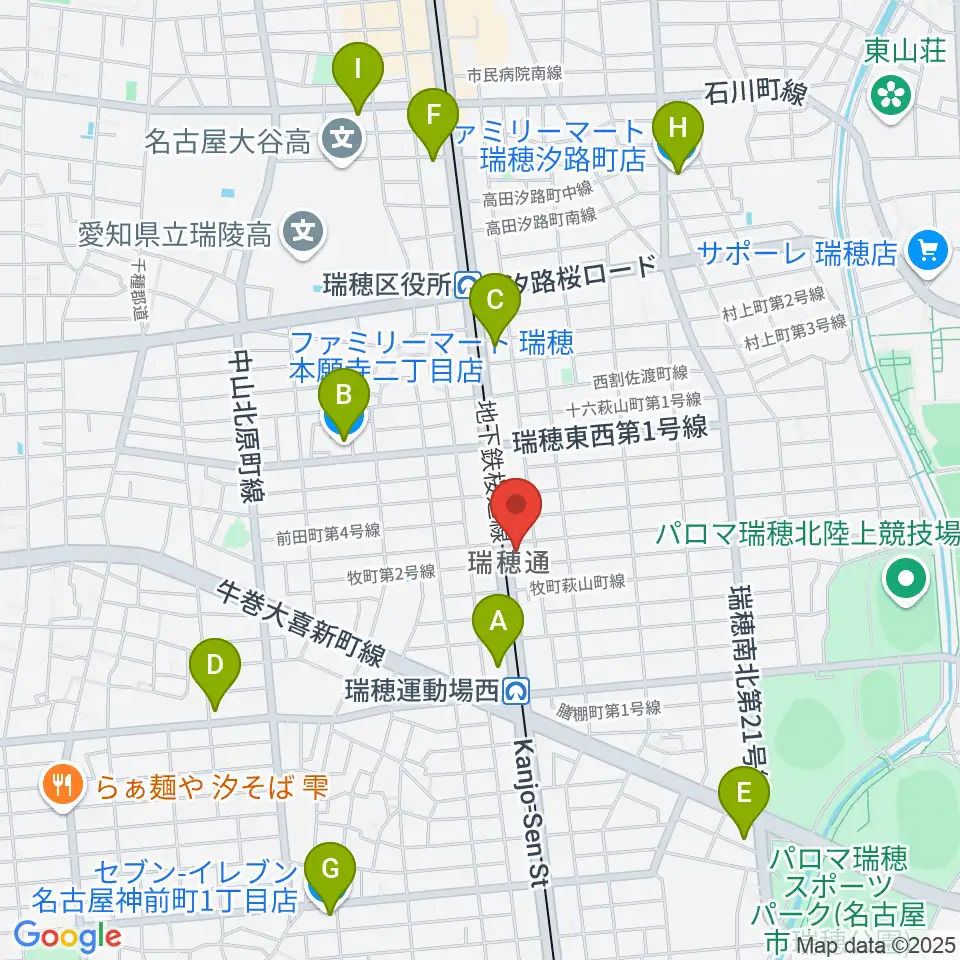 コンピュータミュージックスクールリカレンス周辺のコンビニエンスストア一覧地図
