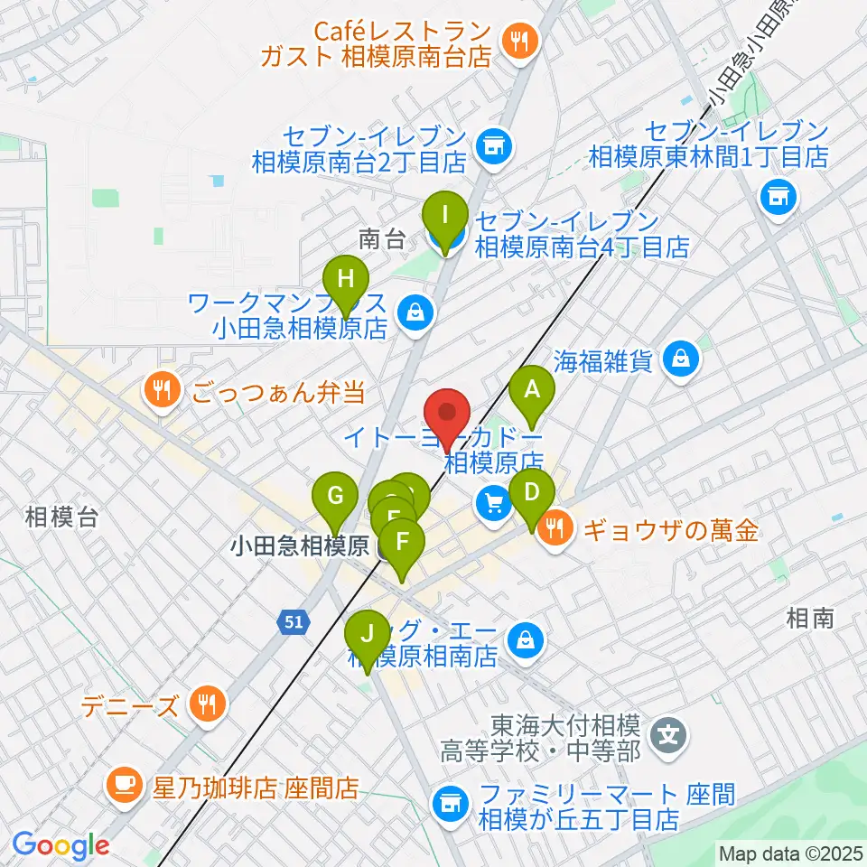 エンゼルミュージック周辺のコンビニエンスストア一覧地図