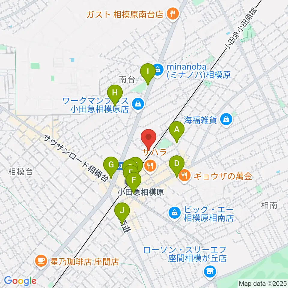 エンゼルミュージック周辺のコンビニエンスストア一覧地図