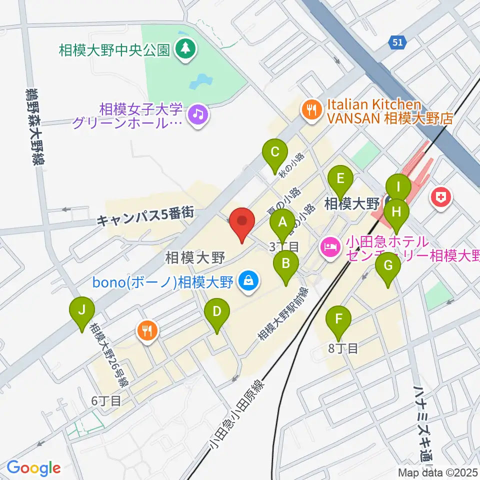 ミュージックスクール・スタジオグルーヴ周辺のコンビニエンスストア一覧地図