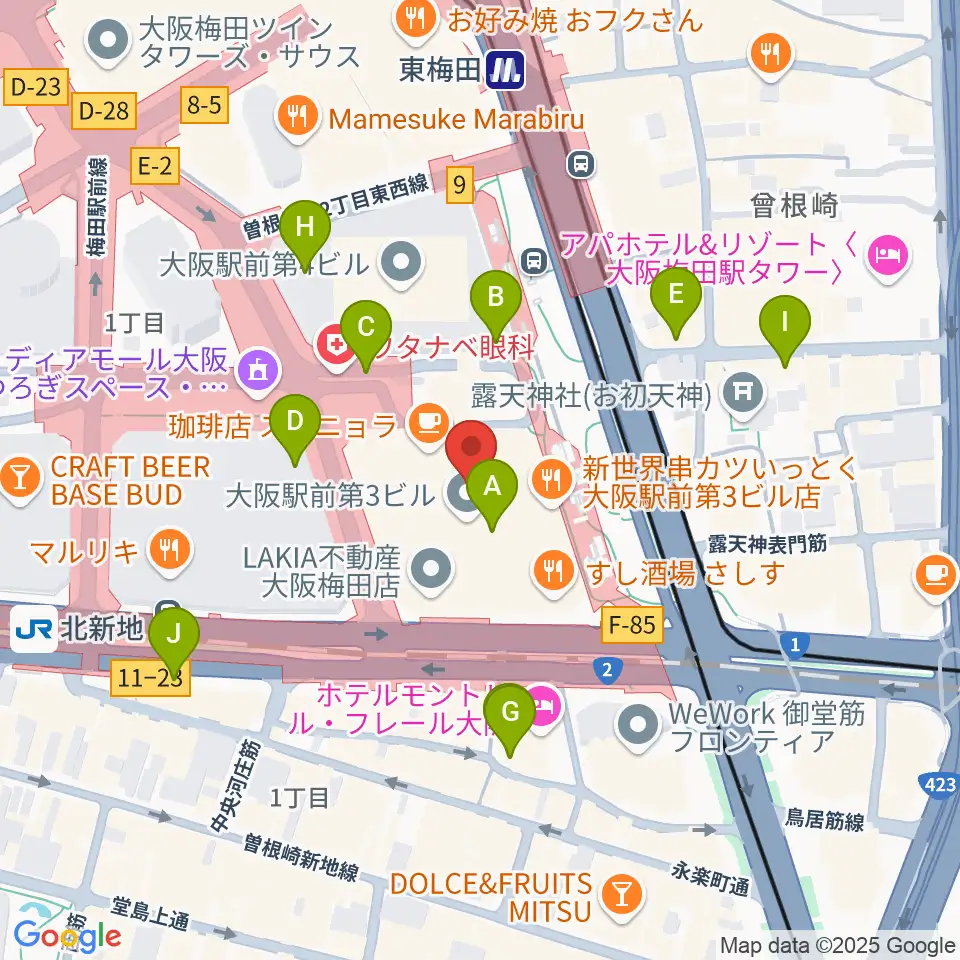 アール・エイチ・ワイ音楽教室周辺のコンビニエンスストア一覧地図