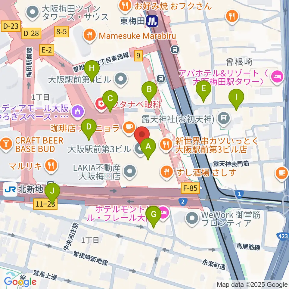 アール・エイチ・ワイ音楽教室周辺のコンビニエンスストア一覧地図
