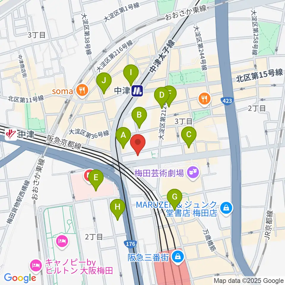 ESPエンタテインメント大阪周辺のコンビニエンスストア一覧地図