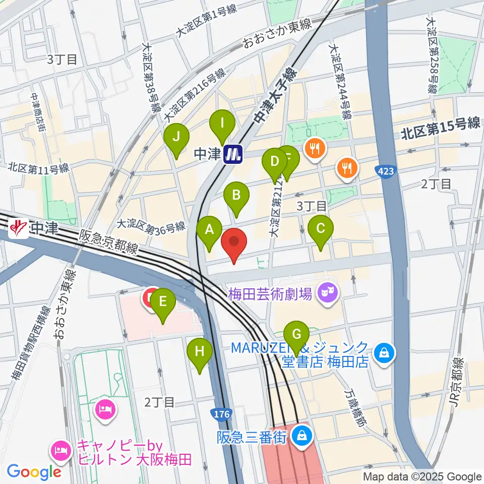 ESPエンタテインメント大阪周辺のコンビニエンスストア一覧地図