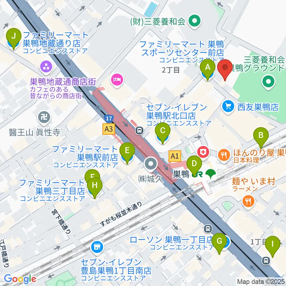 ミクロコスモスミュージックスクール周辺のコンビニエンスストア一覧地図