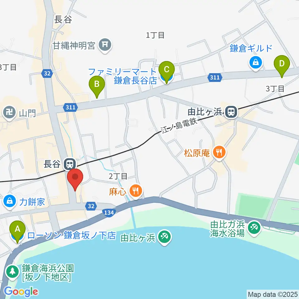 ミュージックスクール・ガウリ周辺のコンビニエンスストア一覧地図