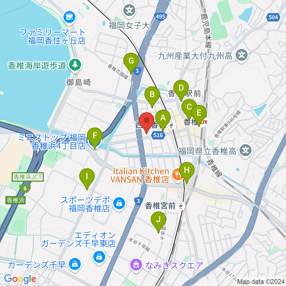 ＵＳボーカル教室 福岡東校周辺のコンビニエンスストア一覧地図