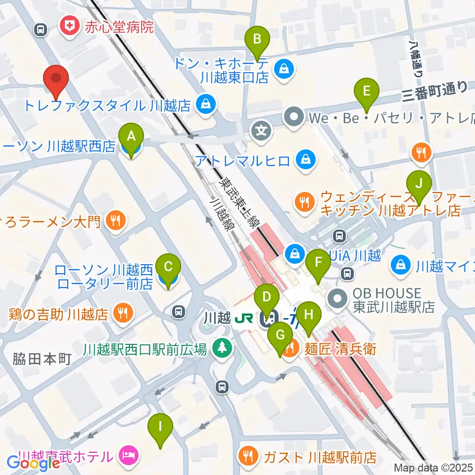 トミースマイル音楽教室周辺のコンビニエンスストア一覧地図