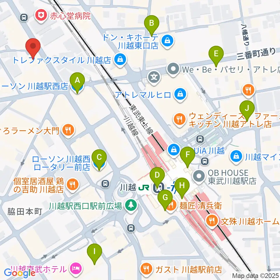 トミースマイル音楽教室周辺のコンビニエンスストア一覧地図
