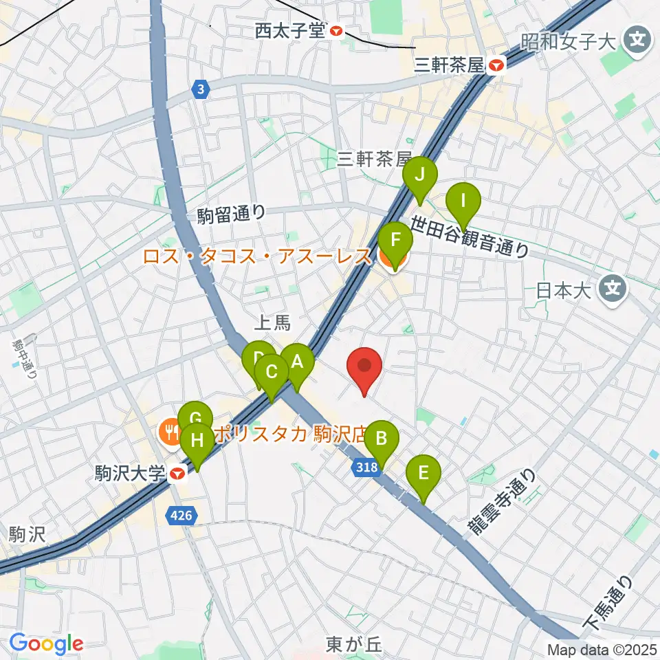 ワンヴォイスミュージックスクール周辺のコンビニエンスストア一覧地図