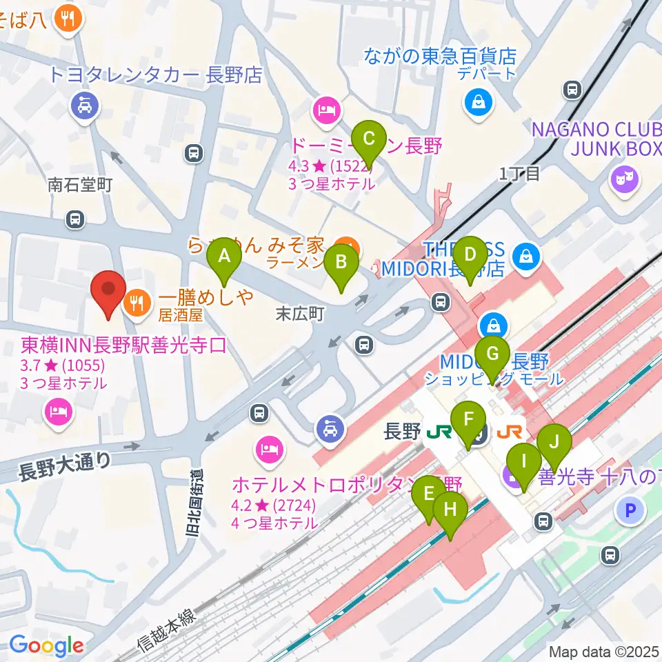 ヒオキ楽器周辺のコンビニエンスストア一覧地図