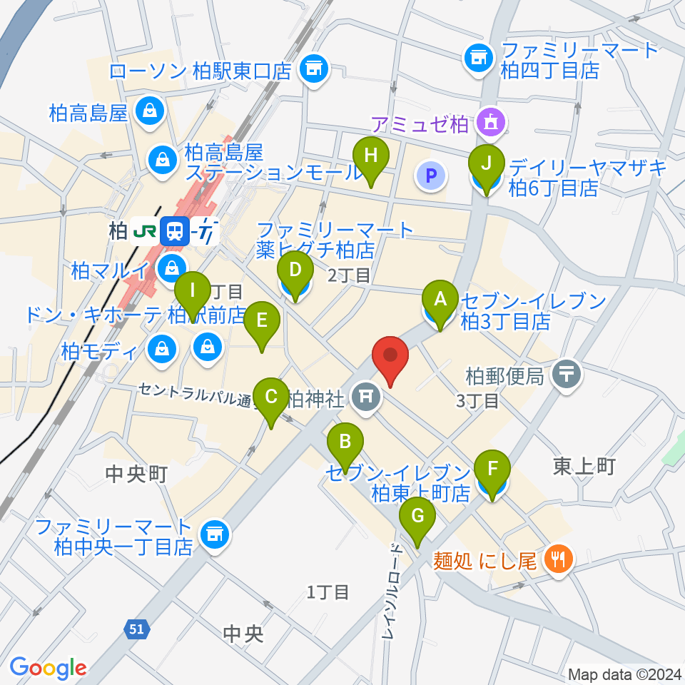 ベルカント音楽学院周辺のコンビニエンスストア一覧地図