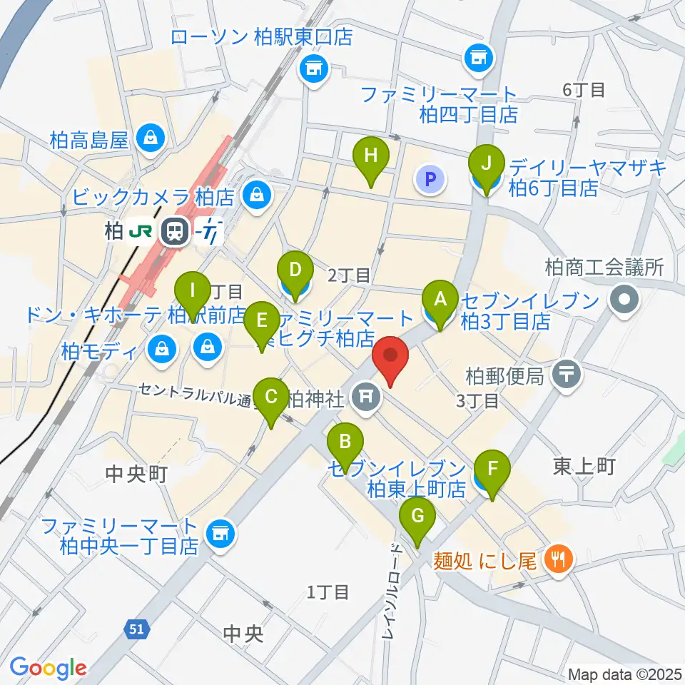 ベルカント音楽学院周辺のコンビニエンスストア一覧地図
