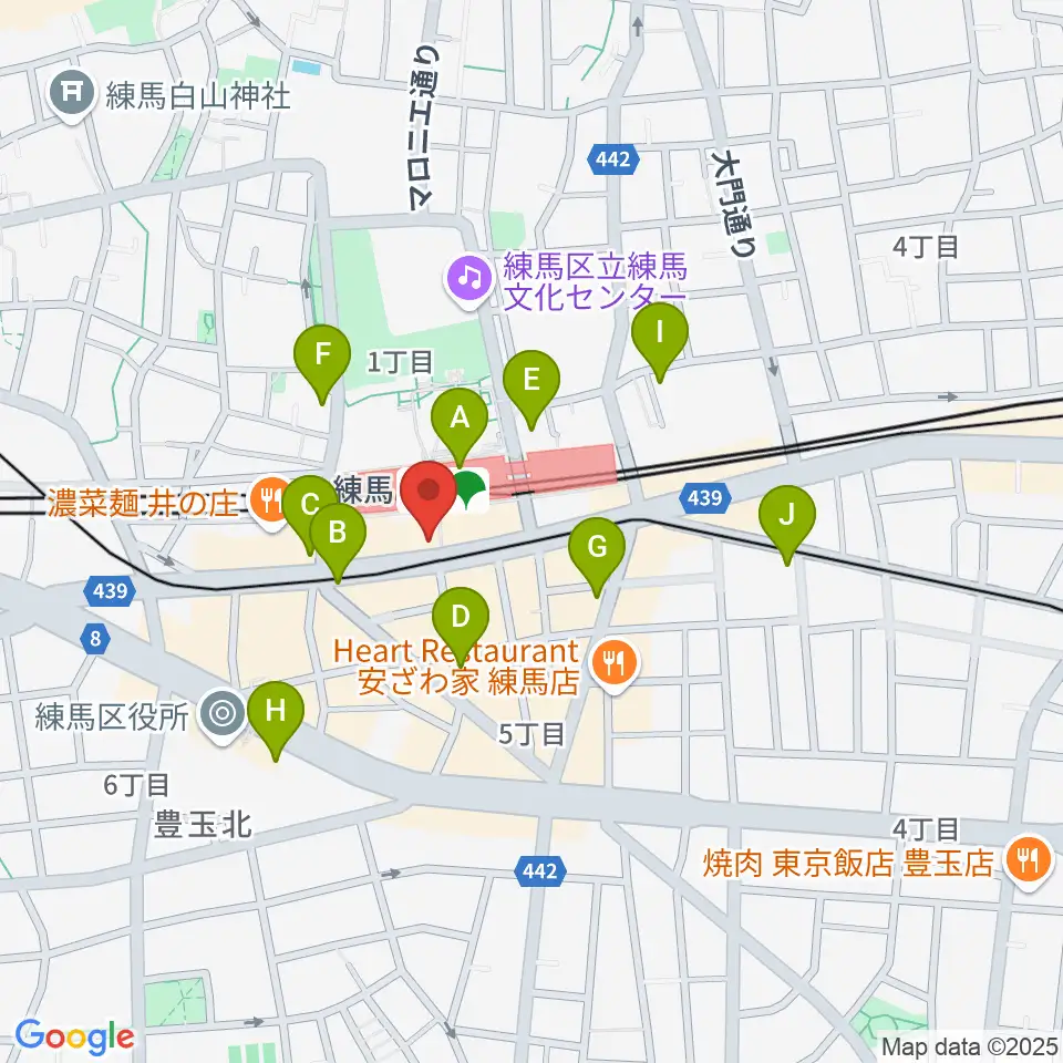 東音楽器 練馬センター周辺のコンビニエンスストア一覧地図