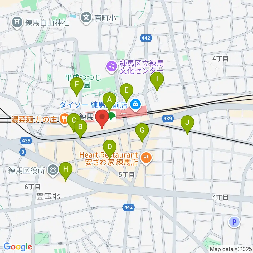 東音楽器 練馬センター周辺のコンビニエンスストア一覧地図