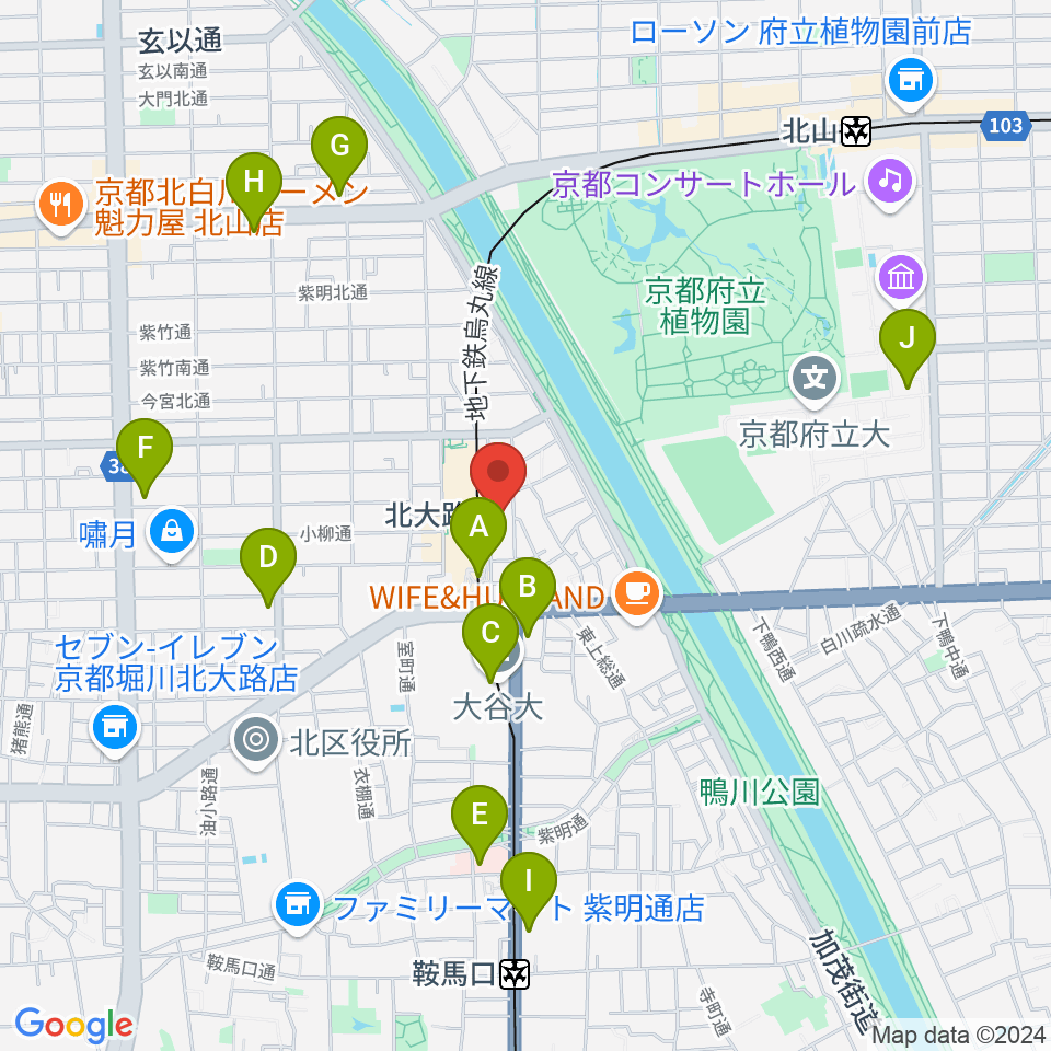 ミュージックラボ音楽教室周辺のコンビニエンスストア一覧地図