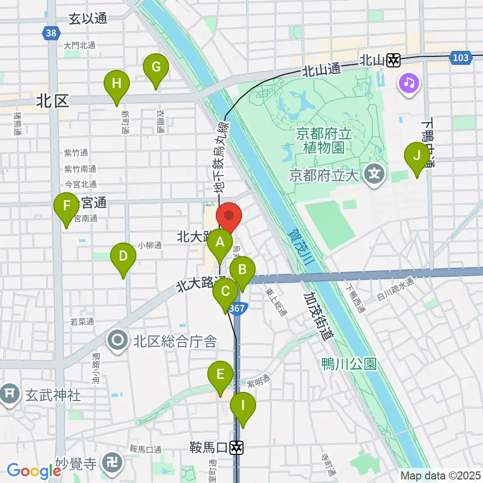 京都ミュージックラボ周辺のコンビニエンスストア一覧地図