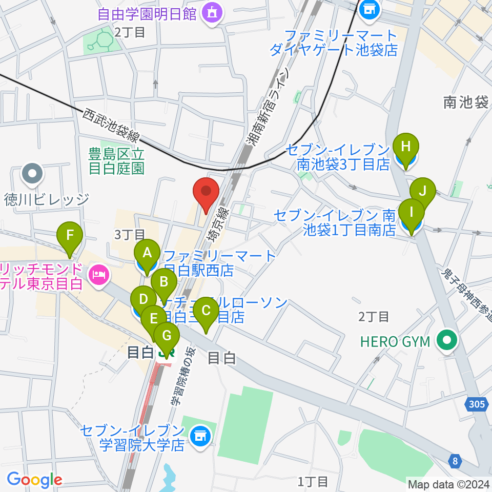 グランキャンミュージック周辺のコンビニエンスストア一覧地図