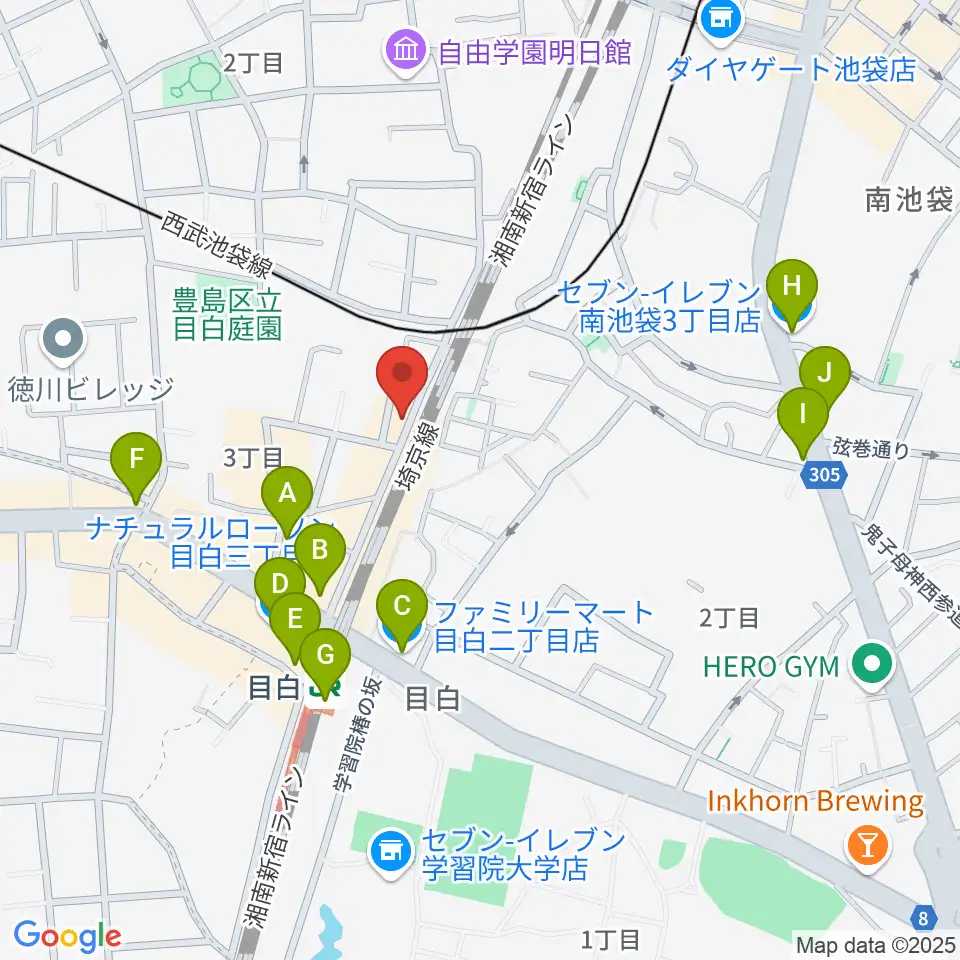 グランキャンミュージック周辺のコンビニエンスストア一覧地図