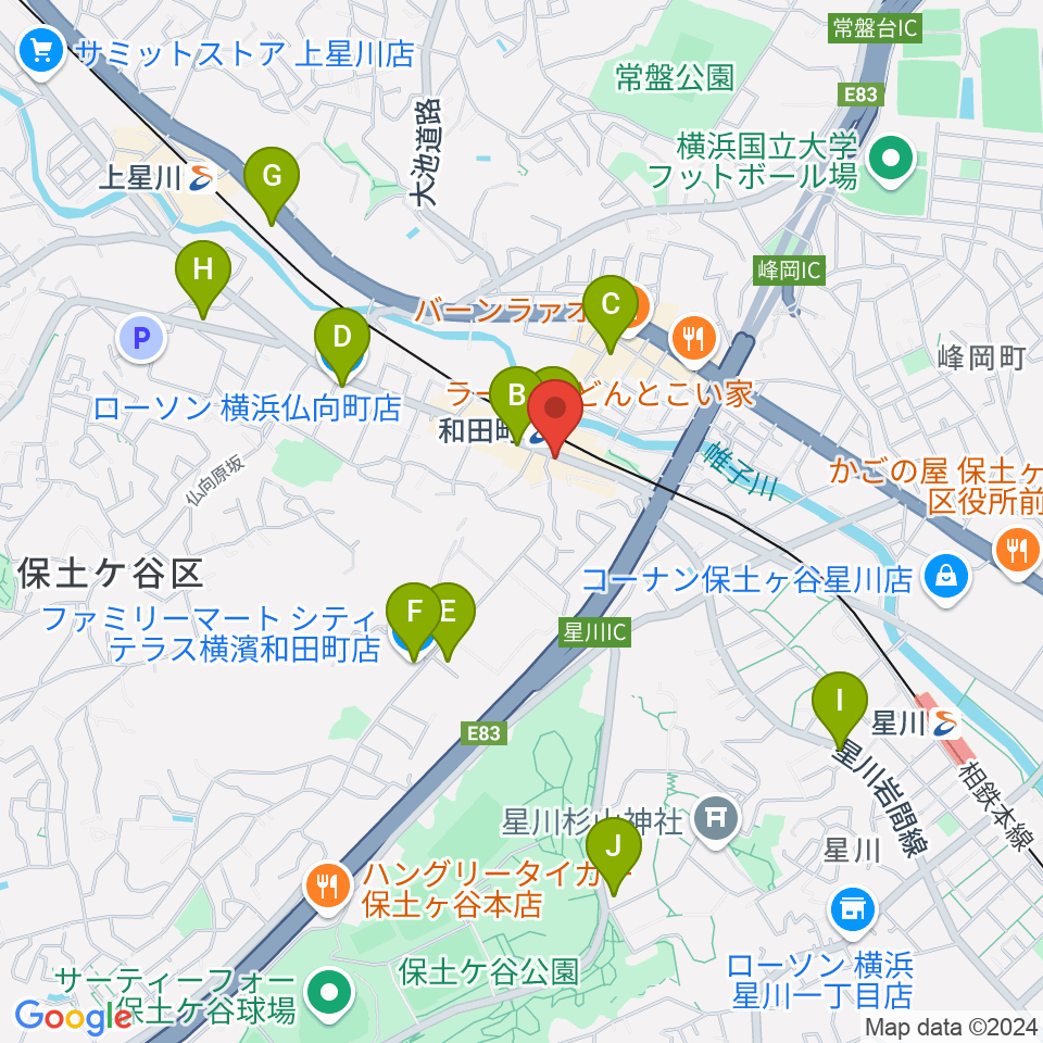 アート和田町音楽院周辺のコンビニエンスストア一覧地図