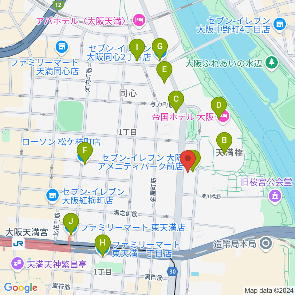 放送芸術学院専門学校周辺のコンビニエンスストア一覧地図