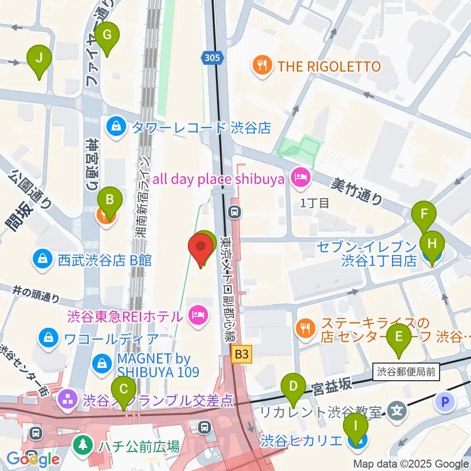東京ダンス・俳優&舞台芸術専門学校周辺のコンビニエンスストア一覧地図