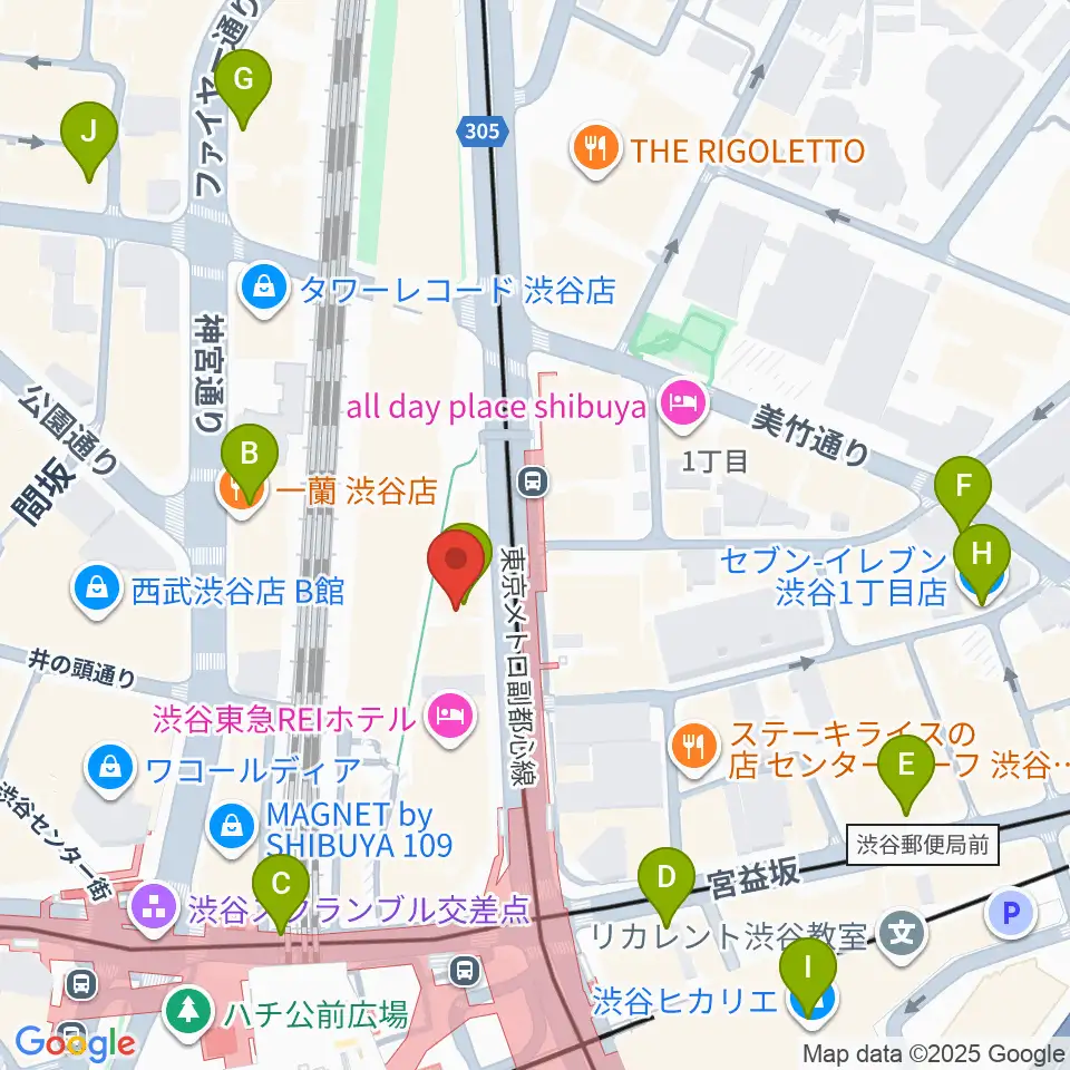 東京ダンス・俳優&舞台芸術専門学校周辺のコンビニエンスストア一覧地図