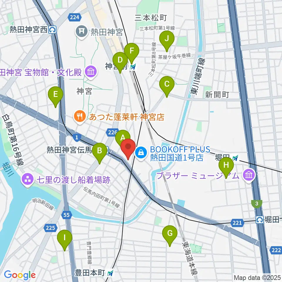 名古屋工学院専門学校周辺のコンビニエンスストア一覧地図