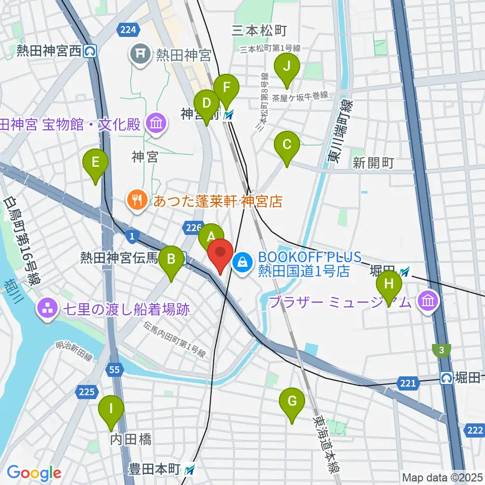 名古屋工学院専門学校周辺のコンビニエンスストア一覧地図