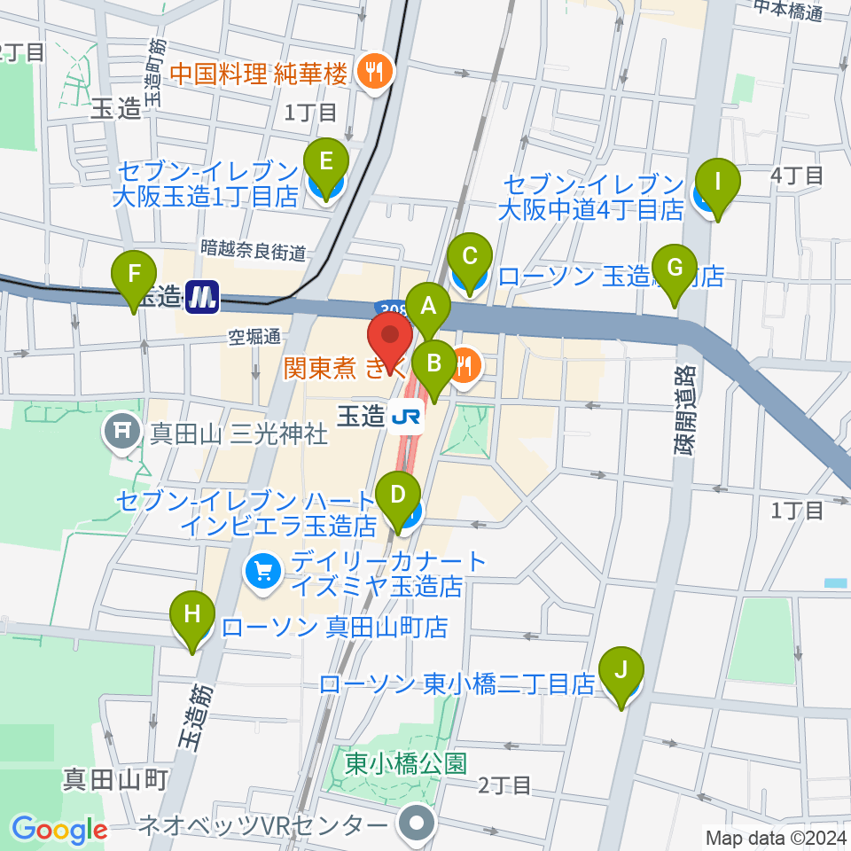 ESA音楽学院専門学校周辺のコンビニエンスストア一覧地図