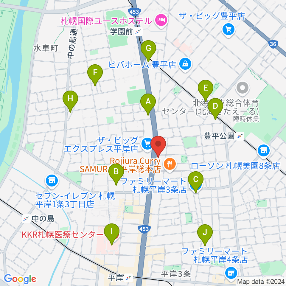 経専音楽放送芸術専門学校周辺のコンビニエンスストア一覧地図