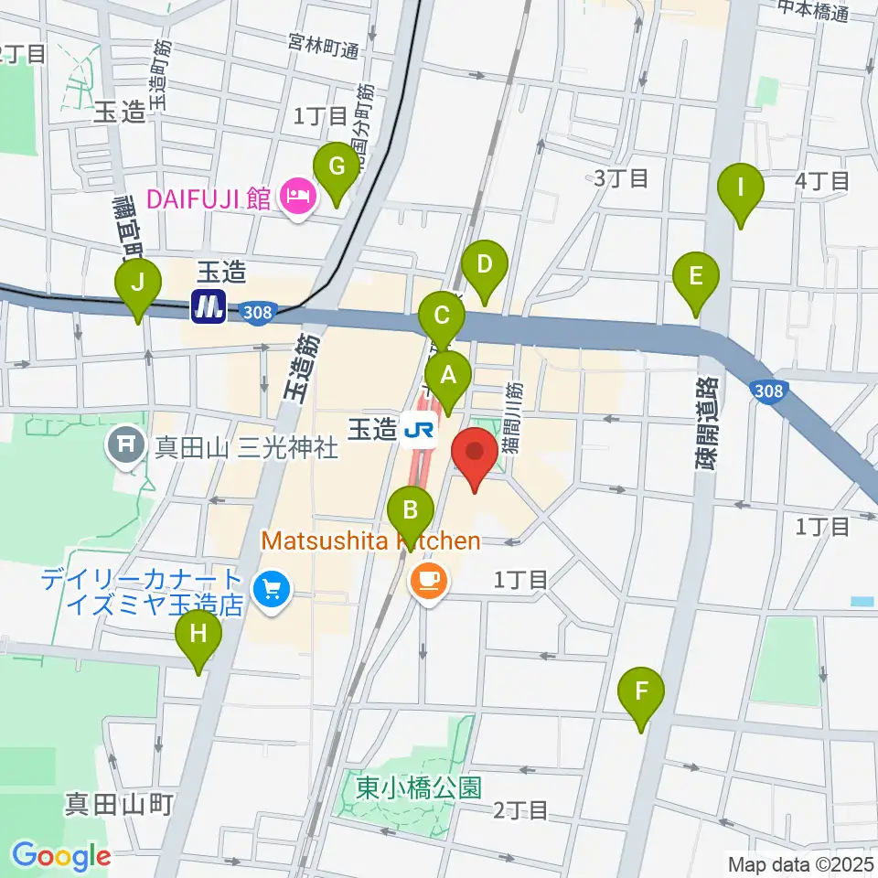 KMC音楽院周辺のコンビニエンスストア一覧地図