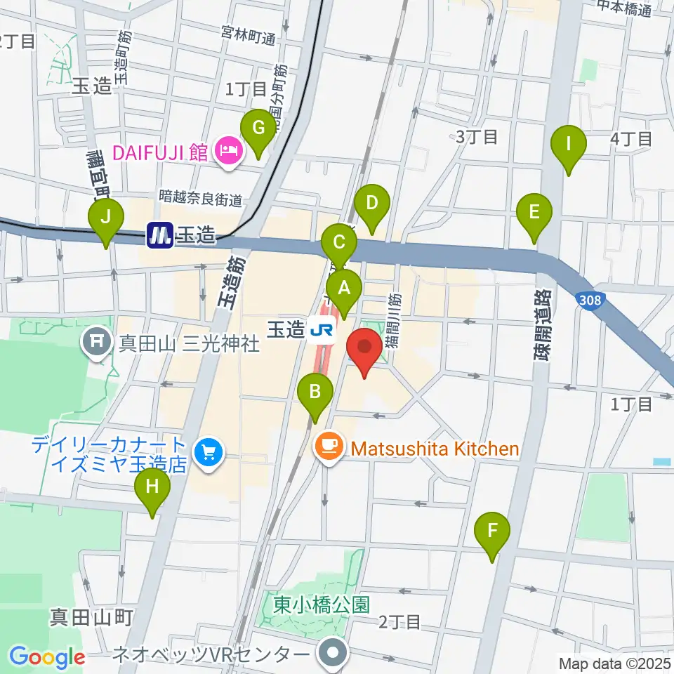 KMC音楽院周辺のコンビニエンスストア一覧地図