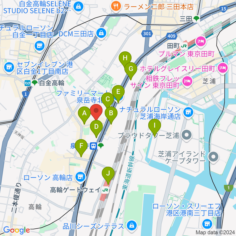 サンピアノ音楽教室周辺のコンビニエンスストア一覧地図