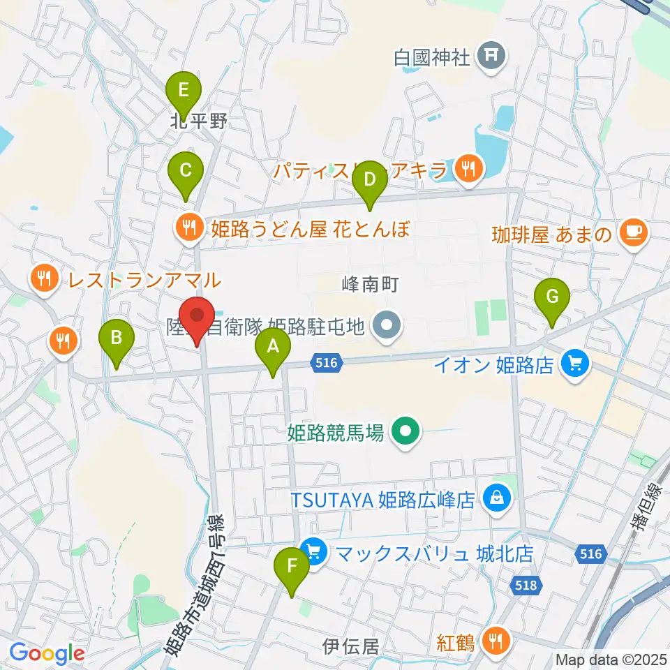 しらさぎ音楽学院周辺のコンビニエンスストア一覧地図